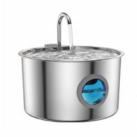 Leakproof Automatic Feline Water Fountain USB Powered Stainless Steel Feline Fountain Replacement Filters Included for Cats, Dogs