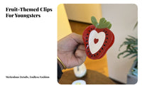 Fruit Hair Grip Fastener Stylish Fruit Hair Grip Food Shaped Jaw Fastener Bright Hues Strong Grip for Teenagers