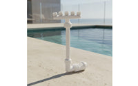 5-Head Waterfall Pool Fountain Spray Display Stand Soothing Sound 5-Nozzle Pool Aerator No Extra Power Needed Adjustable Waterfall Sprinkler for Swimming Pools