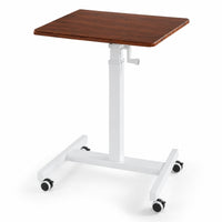 Hand Crank Standing Desk Compact Height Adjustable Desk Electric-Powered Mobile Posture-Changing-Stand Workstation for Telecommuters, Students
