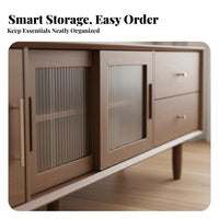 Media Console and Cabinet Set century modernera Modern Design Long Storage Cabinet versatile Combination Television Stand for Homeowners, Families, Bedroom