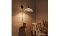 Bohemian Pendant Light Shade Artistic Design Macrame Ceiling Light Shade Crochet Lamp Cover for Bedroom, Cafe