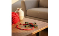 Tangle-Untangled Cross-Shaped Yarn Winder Handheld Manual Yarn Ball Holder Easy to Use PU Leather Thread Bobbin Stable Design for Knitters, Crocheters, Crafters, Travel