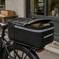 Reflective Waterproof Bike Rack Bag Elastic Bungee Net Rear Rack Bag Side Pocket Cycling Storage