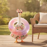 Lawn Goose Decoration Outfit Tropical Goose Dress with Swim Circle Bright
