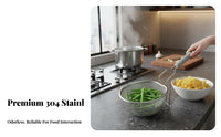 Pasta Boiling Basket High Temperature Resistant Pasta Strainer Basket Mesh Food Colander Pot-Hanging Hangers for Restaurant