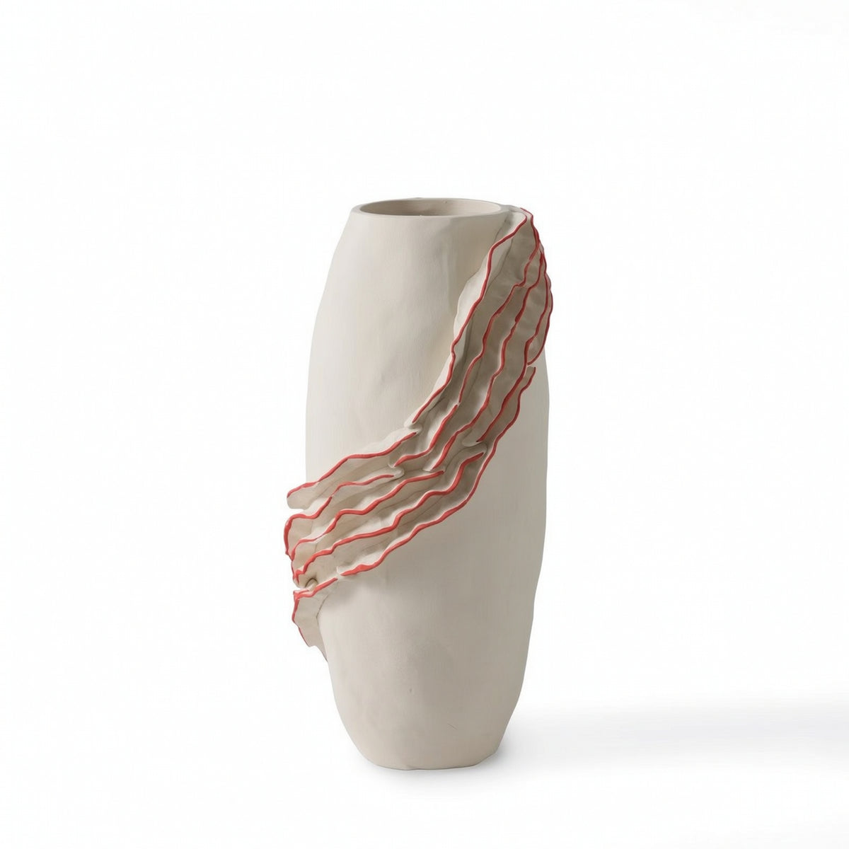 Ceramic Vase Handmade Decorative Vase Matte Vessel for Living Room