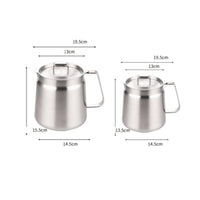 Oil Pot with Strainer 304 Stainless Steel Grease Container with Lid