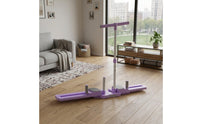 Foldable Inner Thigh Exerciser with Handlebar Height-Adjustable Leg Slider Machine Compact Inner Thigh Exerciser Portable for Beginners, Seniors, Home Gym, Apartment