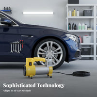 Portable Car Tire Pump 100W High Power Portable Tire Inflator Builtbuilt-in Inflator for Engineists, Enginecyclists, Nighttime, Outdoor, Garage