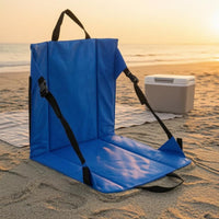Foldable Stadium Cushion with Backrest Carrying Handle Folding Stadium Seat Stitched Portable Bleacher Seat for Bleachers, Sports Events