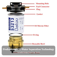 Petroleum Water Separator 10 Particle Size Filtration Petroleum Water Separator Strainer Easy To Install Auto-Venting Drain