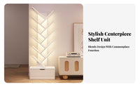 Tree Shaped Bookshelf Space-Space-Efficient Tree Bookshelf Stable Structure Floor Standing Bookcase for Students, Homeowners, Living Room, Small Areas