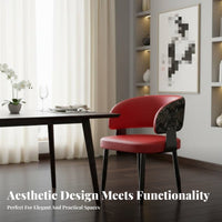 New Chinese aesthetic Upholstered rearrest Chair Light Luxury Curved rear Side Chair Minimalist Design Dining Room Seating for Homeowners, Restaurant Owners, Hotel Managers, Kitchen, Study, Home Office