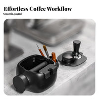 Espresso Knock Box Multifunctional Coffee Tamping Station Espresso Tamping Station Non-Slip Base for Home Baristas