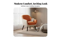 Minimalist and aesthetic plush Lounge Chair Modern Design Armchair space-saving Indoor Seating Comfortable for Apartment Dwellers, Interior Designers, Balcony, Bedroom, Office, Reception Area