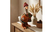 Pumpkin Duck Ornament Hand-Crafted Decorative Duck Figurine Resin Home Decoration