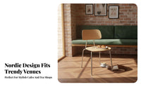 Long-Lasting Restaurant Table and Chair Set Easy to Clean Mid-Century-Century Modern Dining Set Space Saving Plywood Dining Chair Stain-Resistant for Business Owners, Homeowners, Families, Dessert Shop, Eatery, Apartment, Home