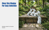 Easter Four Linked Hare Resin Decor, Garden Sculpture, Outdoor Figurine