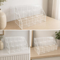 Acrylic Card Holder Display Stand with Sliding Cover for Trading Cards, Collectibles, and Game Cards