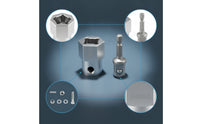 Silver Metal Trailer Jack Adapter Retaining Bolt Jack Crank Adapter