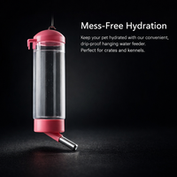 500ML Hanging Pet Water Dispenser for Dog Cage, Large Capacity Dog Water Bottle for Travel, Automatic Pet Waterer for Small Dogs