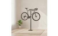 Space-Saving Vertical Bike Rack with Hooks Adjustable Vertical Bike Rack Indoor Cycle Floor Stand Stable for Commuters