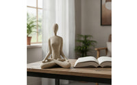Nordic-Style Meditation Figure Tabletop Meditation Figurine Compact Meditation Statue Elegant for Living Room