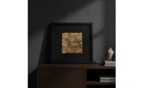Framed Relief Art Beige 3D Textured Wall Art Square Framed Artwork for Interior Designers, Entryway