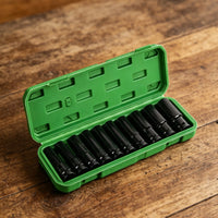 10 Pieces Wrench Socket Kit High-Carbon Steel Hex Socket Wrench Set Molded Slots