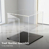 Stackable Figurine Case High Clearness Dustproof Figure Display Heavy Duty Dustproof Model Showcase for Collectors, Hobbyists, Desktop