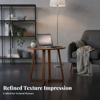 Space-Saving Round Pedestal Table Mid-Century-Century Design Round Table with V-Shaped Legs Safe Rounded Corners Household Furniture Stable Construction for Apartment Dwellers, Design Enthusiasts, Small Areas, Balcony, Dining Room, Kitchen