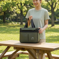 Insulated Meal Bag Portable Lunch Tote with Front Pocket for Office, Picnic, Camping