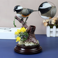 Exquisite Animated Bird Ornament Interactive Bird Statue with Base Motion-Activated Animal Statue Tabletop for Collectors, Desk, Shelf