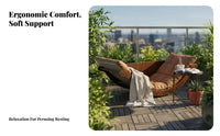 Multi-Functional Banana-Shaped Lounger with Footrest Padded padding Rocking Recliner Ergonomic Design rocking chair High Weight Capacity for Seniors, Readers, Parents, Balcony, resting, Relaxation, Living Room