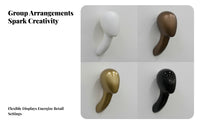 Fiberglass Mannequin Head Wall-Mounted Mannequin Head Molded