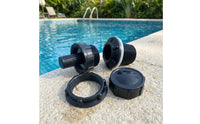 Sand Strainer Drain Outlet Leak-Resistant Strainer Drain Outlet with Sealing Band Black Replacement Part for Pool Owners