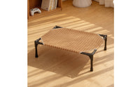 Indoor Raised Pet Bed Low-Height Elevated Dog Bed Breathable Pet Cot with Iron Frame Sturdy for Dogs, Cats, Young Dogs, Living Room, Bedroom