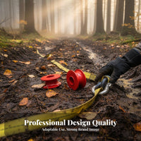 Increases Pulling Power towing system recovery pulley block durableDuty towing systeming Accessory Recovery Gear High-Visibility Color for away from the beaten path-pavement aficionados, four-wheel-drive Owners, Emergency Situations, Outdoor Adventures