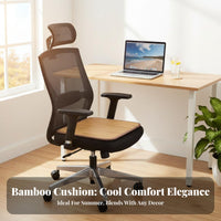Long-Lasting Bamboo Seat Cushion Splinter-Splinter-Resistant Summer Cooling Chair Mat for Office Workers, Drivers, Car, Home