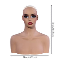Hairpiece Display Bust Easy to Clean Hairpiece Display Head Female Mannequin Head