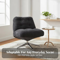 Nordic and design Upholstered rotating Armchair Designer Look rotating Barrel Armchair soft and cushiony Upholstery Lounge Chair Ergonomic Design for Readers, Adults, homeowners, Living Room, Bedroom, perusing corner