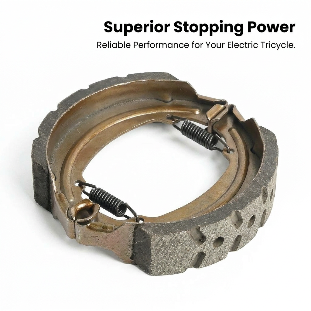 Electric Tricycle Brake Shoe Fit Various Types, Wear-Resistant Drum Brake Pad Shoe for Tricycle Repair, Sturdy Brake Shoe for High Intensity Braking