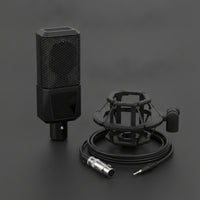 Condenser Audio Transducer with Shock Mount Professional Condenser Audio Transducer Kit Cardioid for Vocalists, Sing-Along