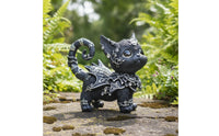 Cat Figurine Ornate Cat Statue Resin Animal Sculpture for Collectors, Bookshelf, Mantel, Garden