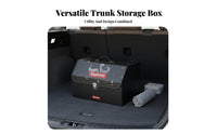 Foldable Car Storage Box Space Saving Foldable Trunk Box Large Capacity Foldable Trunk Container for Families, Drivers, Road Trips, Camping, Garage
