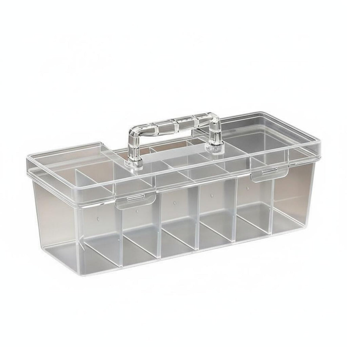 Secure Latch Transparent Screw Organizer Multi-Grid Storage Box Portable Compartment Tool Box for DIY Enthusiasts, Hobbyists, Technicians, Workshop, Garage