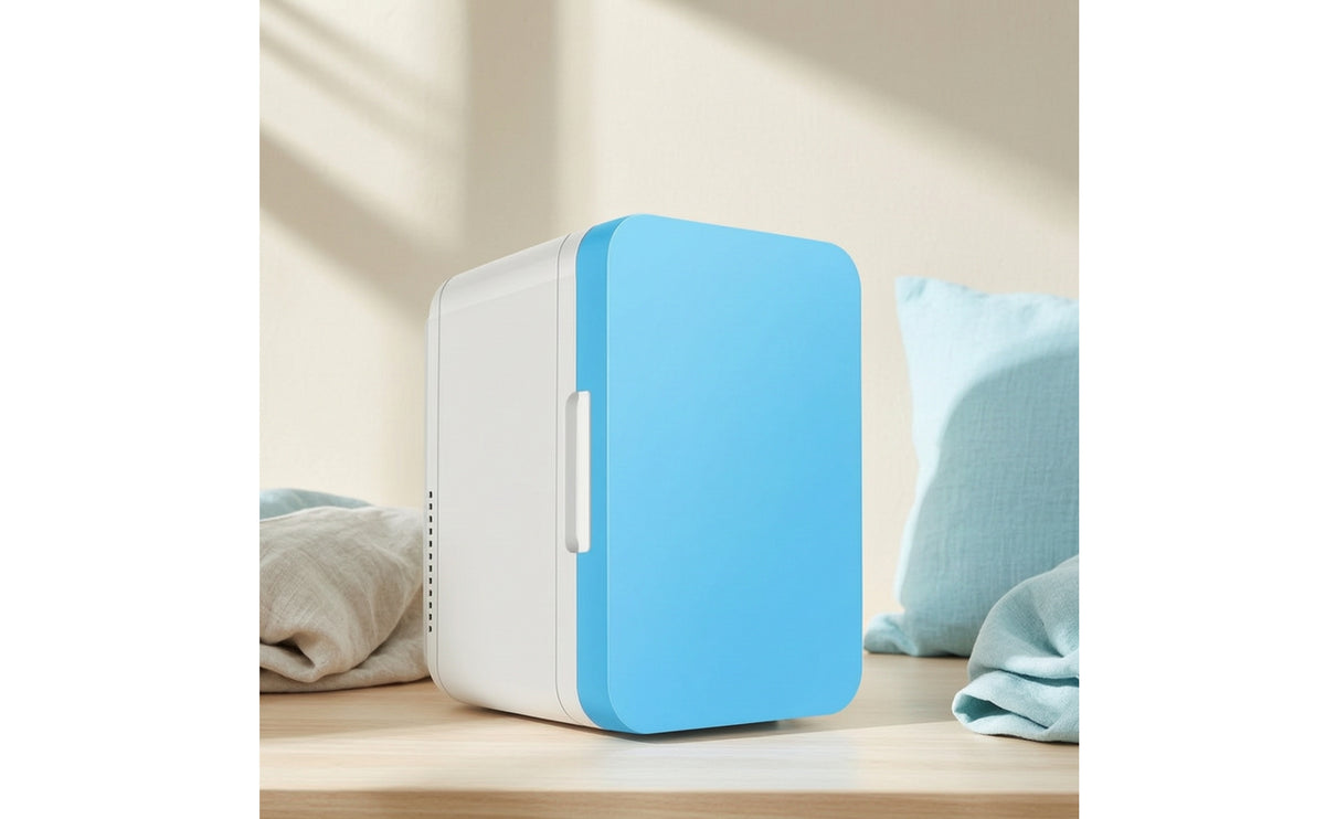 Compact Mini Fridge Portable Mini Fridge with A and C/DC Power Adapter Power Energy-Saving Cooler Versatile for Travelers, Students, Commuters