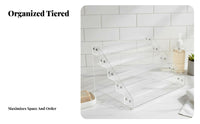 Acrylic Display Riser Multi-Tier Design Figurine Display Stand Tiered Shelf Organizer Transparent Clear Step Shelf for Desktop