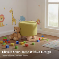 adaptable children's Creature Seat polished Rounded Edges Creature Character Footrest adaptable Use Low Stool space-saving Size for young children, Family, Parents, Entryway, Playroom, Kindergarten